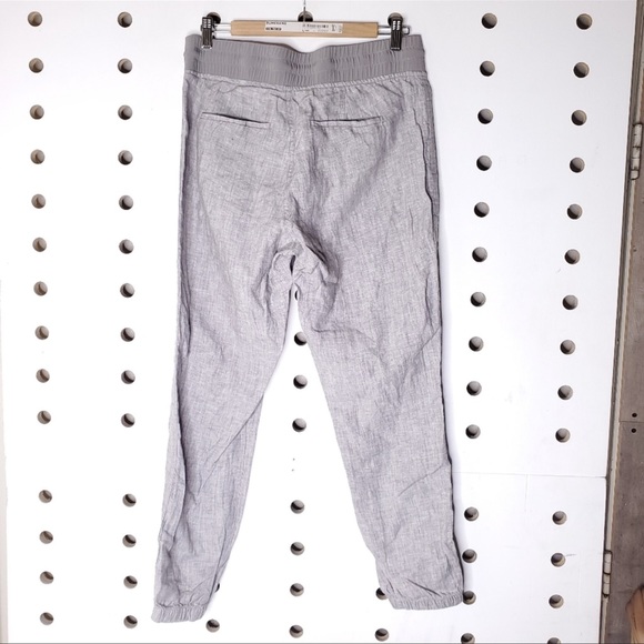 Athleta Cabo Linen Joggers Gray 6 - Picture 3 of 5